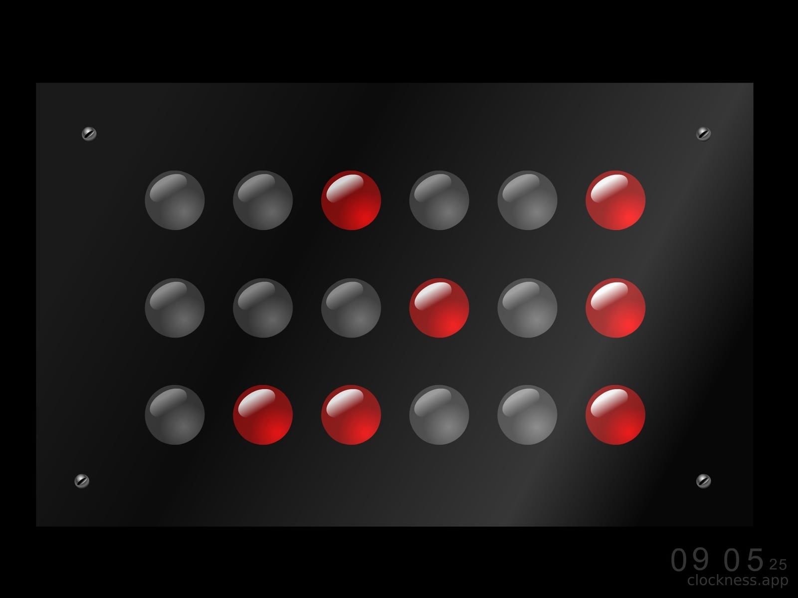 The Binary clock face