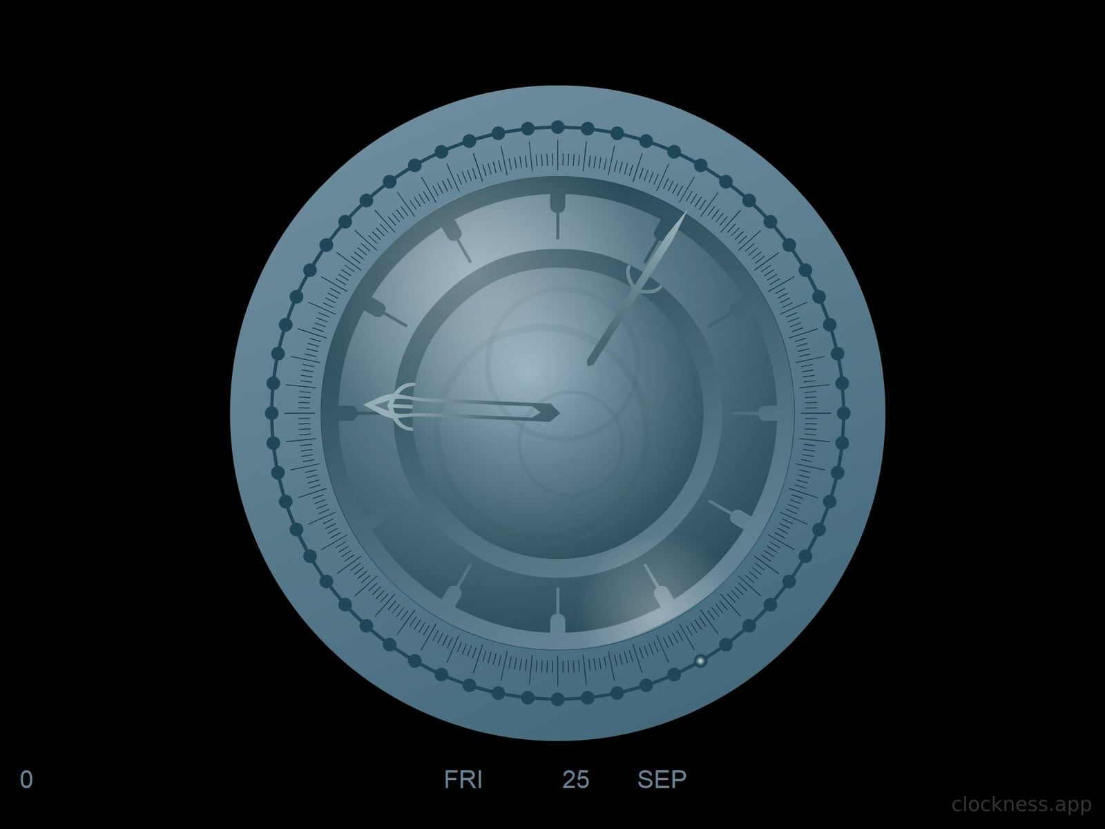 The Blue Goth clock face