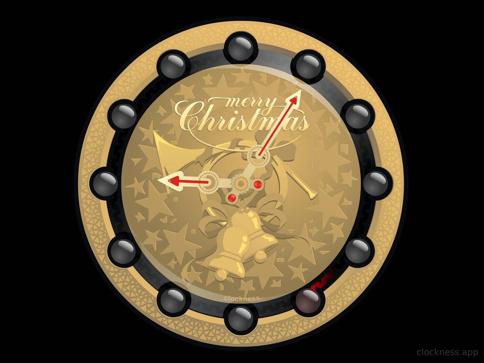 The Christmas clock face