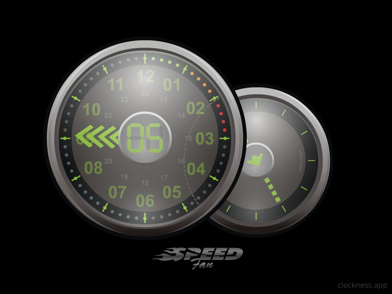 The Speed Fan clock face
