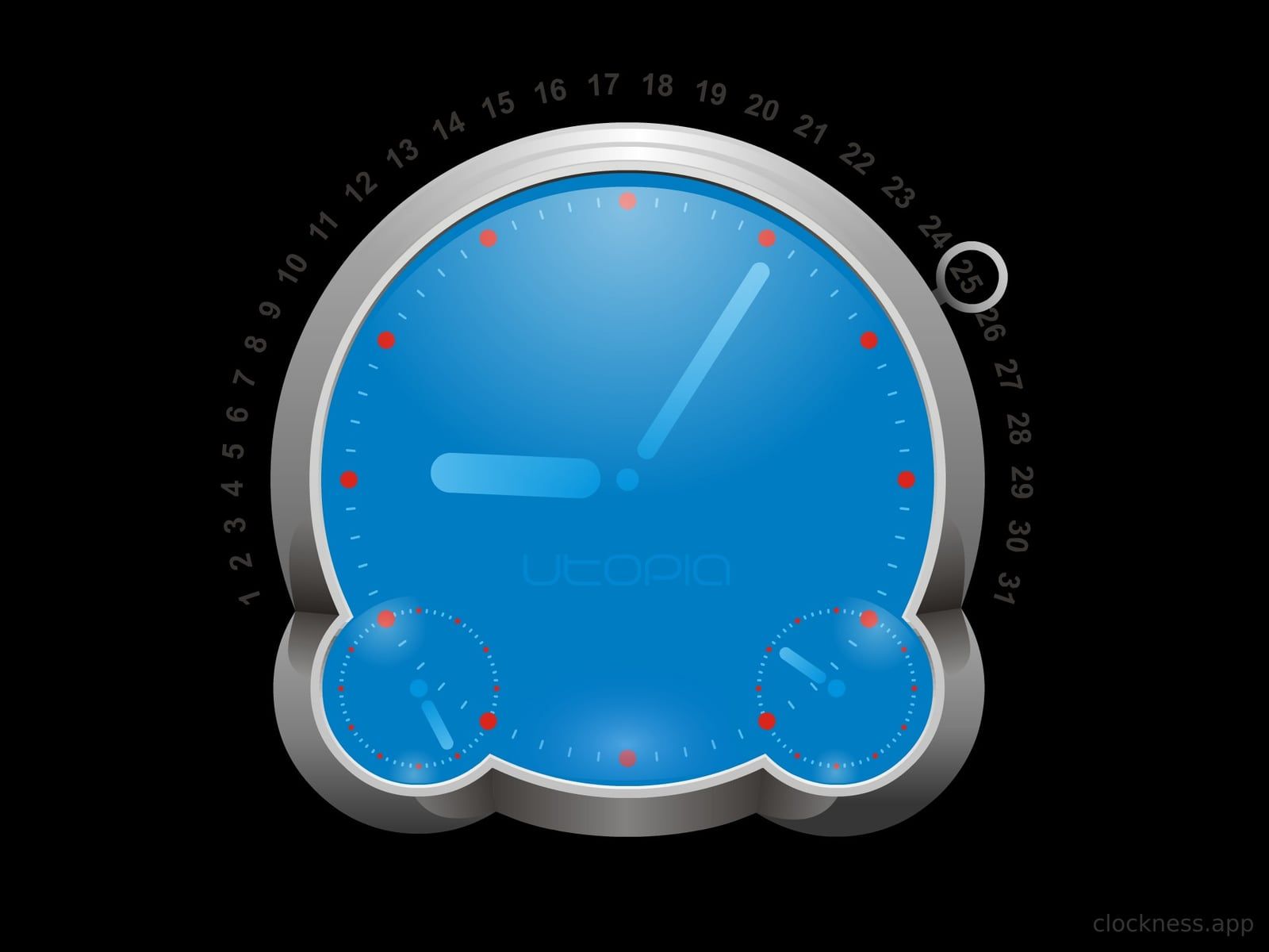 The Utopia clock face